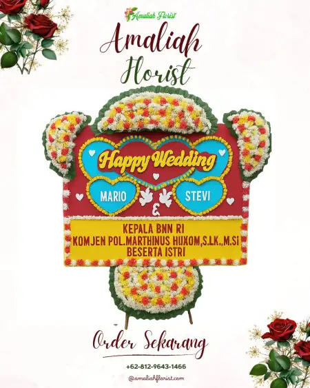 Papan Bunga Pernikahan Mertapada Kulon